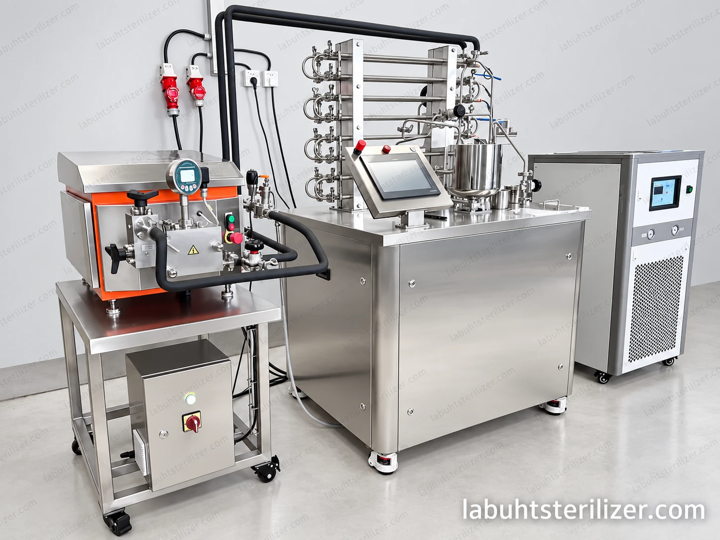 Retouched presentation: Inline laboratory homogenizer in a connected thermal processing installation